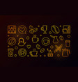coffee yellow horizontal banner in thin vector image