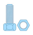 icon of bolt and nut vector image