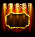 poster with gold confetti vector image vector image