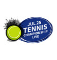 tennis sport scoreboard spotlight background vector image vector image