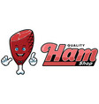 ham shop mascot vector image