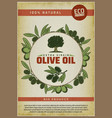 vintage colored organic natural food poster vector image vector image