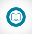 book icon bold blue circle border vector image vector image