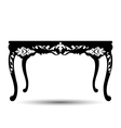 silhouette of table vector image vector image