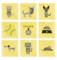 assembly flat shading style icons pets vector image vector image