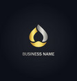 droplet oil abstract gold logo vector image