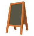 kid blackboard icon cartoon wooden frame vector image