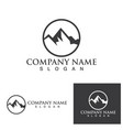 mountain and wave logo landscape icons template vector image