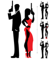 spy couple 3 vector image