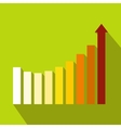 business graph icon flat style vector image