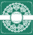 circle invitations ornament vector image