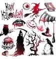 halloween and horror hand drawn set vector image vector image