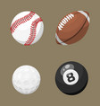 sport balls isolated tournament win round basket vector image