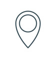 thin line pin drop icon vector image vector image