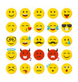 cartoon color emoticons sign icon set vector image