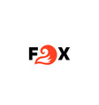 fox tail word mark logo type vector image