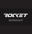italic bold speed alphabet rocket futuristic font vector image vector image