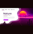 landing page screen nature landscape template vector image vector image