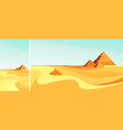 pyramids in desert vector image