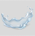 splash of liquid with droplets on transparent vector image