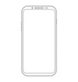 white mobile phone vector image