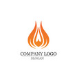 fire flame logo template icon oil gas and energy vector image vector image