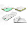 set different types of mattresses vector image vector image