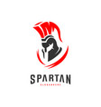 spartan logo design helmet logo template vector image vector image