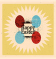typographical grunge easter greeting card vector image