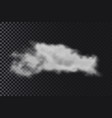 realistic transparent cloud fog or smoke cloud vector image