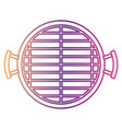 bbq grill top view gradient color silhouette from vector image