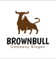 brown bull design vector image