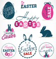 easter greeting card design elements vector image vector image