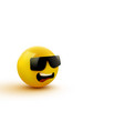 face with sunglasses emoji - emoticon with dark vector image