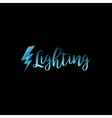 lightning icon with lettering vector image