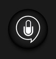 modern microphone black circle icon vector image