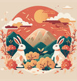 happy chinese new year 2023 year of the rabbit vector image