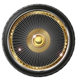 retro wheel with spokes vector image vector image
