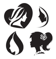 template abstract logo for woman salons vector image