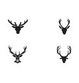 deer head logo black vector image