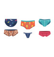 set of mens underpants trunks thong briefs vector image