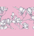 floral seamless pattern magnolia vector image vector image