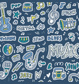 music doodle vector image