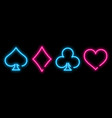 suit playing card symbol on white background vector image vector image