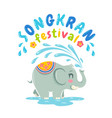 emblem for songkran water festival vector image vector image