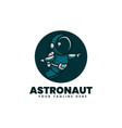 logo astronaut mascot cartoon style vector image vector image
