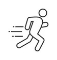 running man linear icon vector image