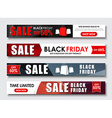 set of web banner for sales on black friday vector image