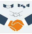 symbol set handshake vector image vector image