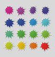blank colorful paper starburst balloons explosion vector image vector image